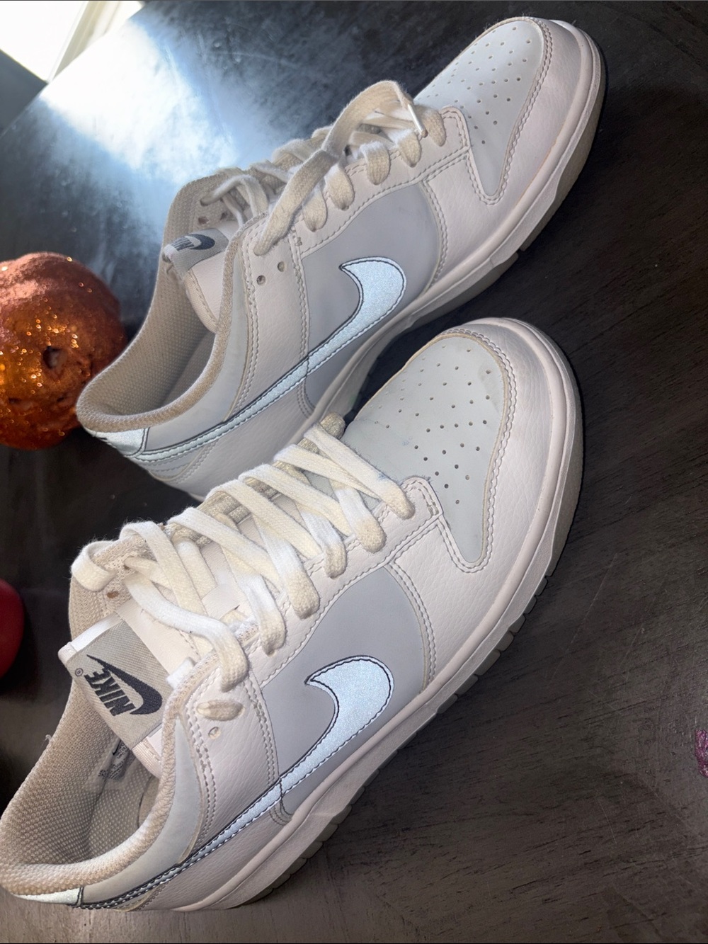 Nike Womenโs Dunks White & Grey